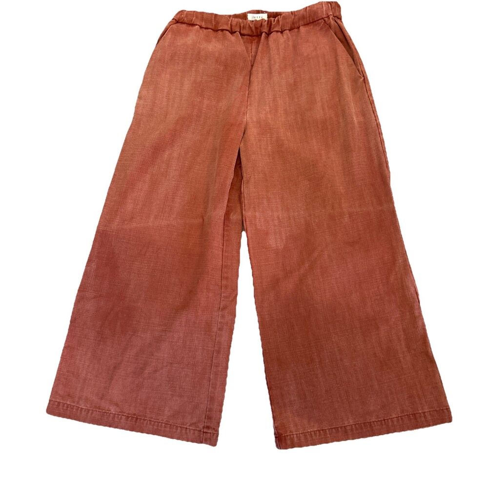 VETTA HAVEN Capsule Wide Leg Crop Pants Brown Women’s Small Tencel